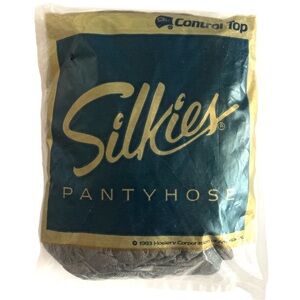 Silkies Control Top Hose Pantyhose X Queen-Off Black